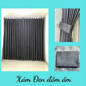 Rèm Màu Xám Đen